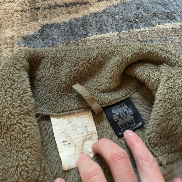 Men's Gen III U.S. Army Military Issue Polartec Green Fleece Zip Up Jacket Sz L - Picture 5 of 9